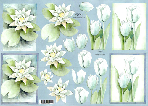 Etappenbogen blumen weiß - 3d,